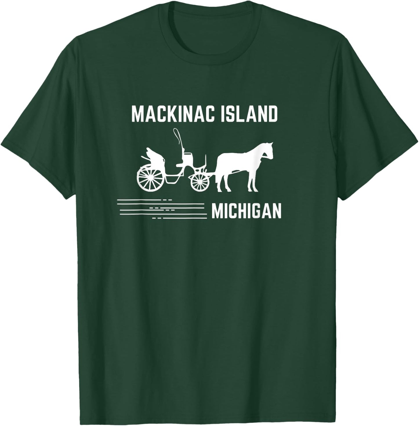 Mackinac Island Great Lakes State Midwest Mitten MI Souvenir T-Shirt - T-Shirt | Forest