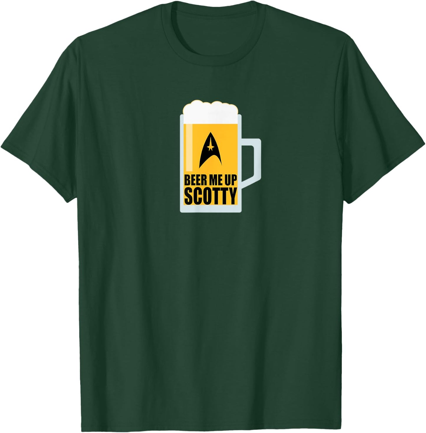 Beer Me Up Scotty, Sci-Fi Lovers Vintage TV Beer Me Up Beer T-Shirt - T-Shirt | Forest
