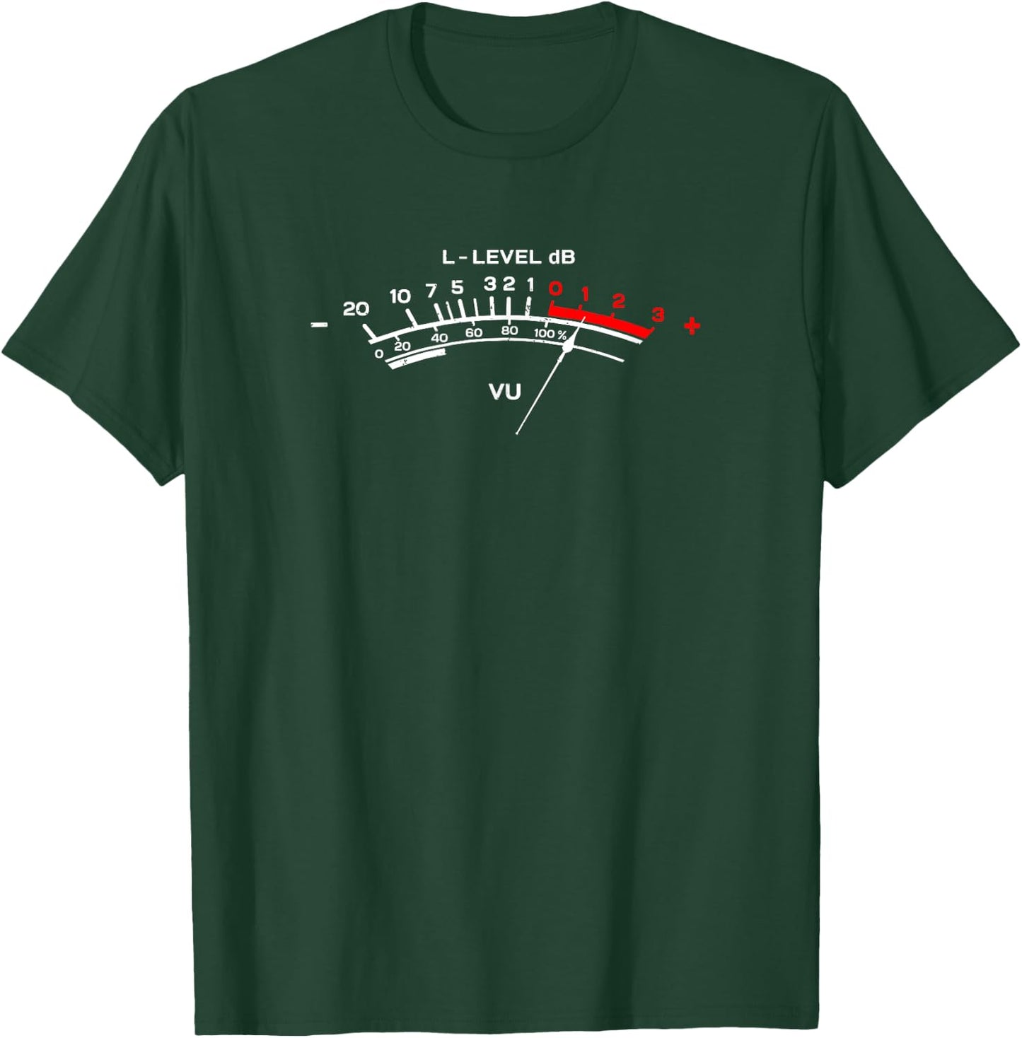 Retro VU Meter Vintage Hi-Fi Audio Stereo Music Sound T-Shirt - T-Shirt | Forest