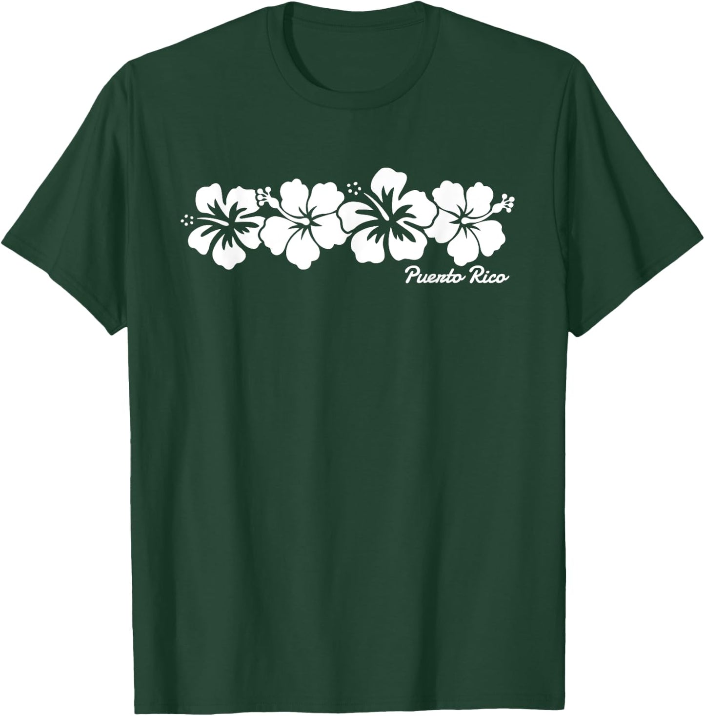 Puerto Rico Hibiscus Flower Boys Girls Vacation Souvenir T-Shirt - T-Shirt | Forest