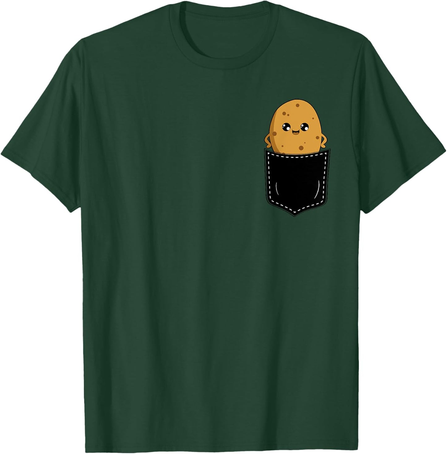 Potato In The Pocket Funny Potato Lover Cute Pocket Potato T-Shirt - T-Shirt | Forest