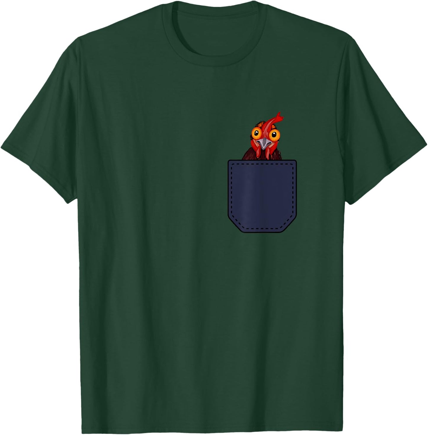 Chicken Farmers Cute and Funny Rooster Black Adult T-Shirt - T-Shirt | Forest