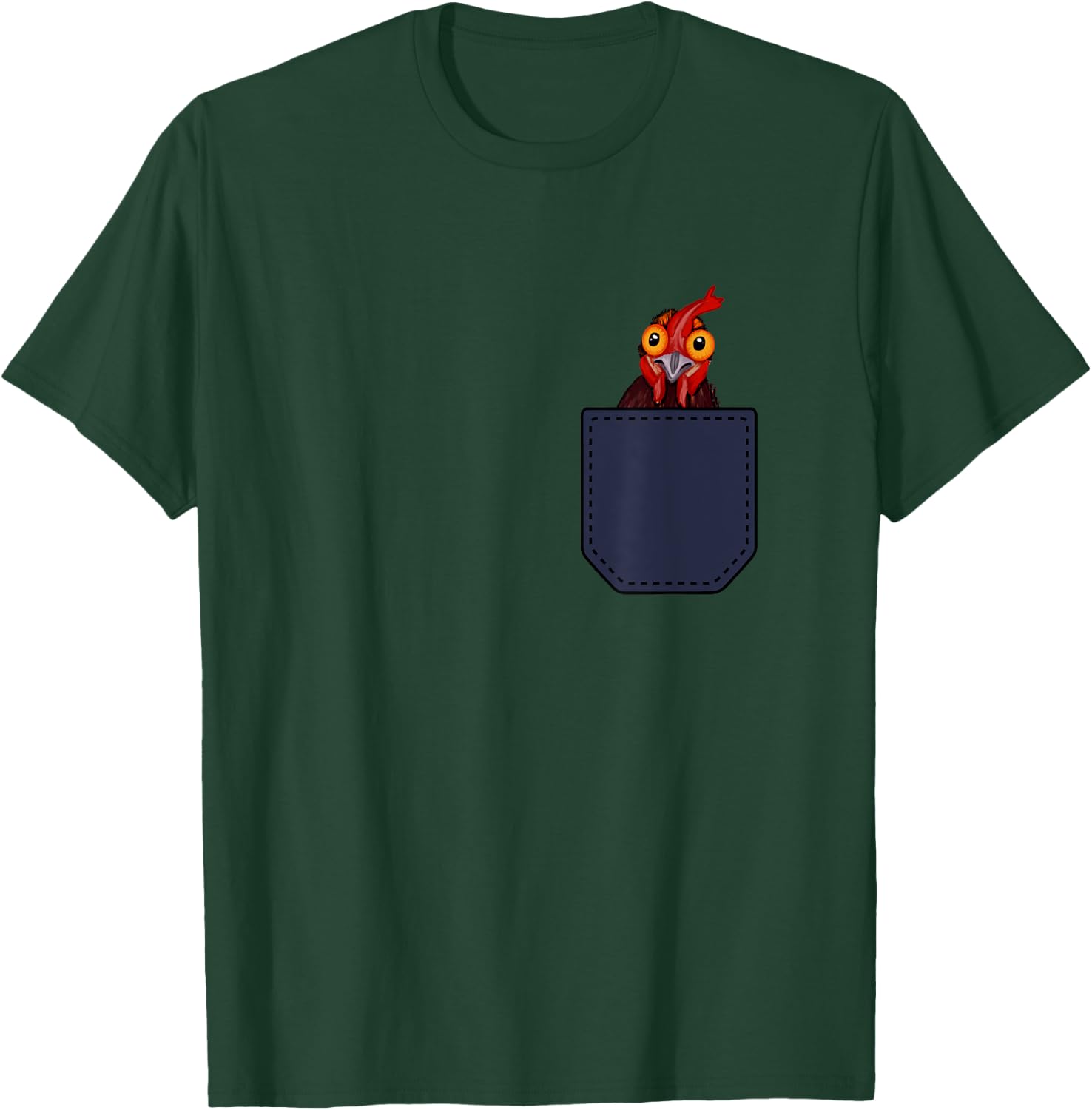 Chicken Farmers Cute and Funny Rooster Black Adult T-Shirt - T-Shirt | Forest