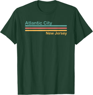 Retro Atlantic City New Jersey T-Shirt - T-Shirt | Forest