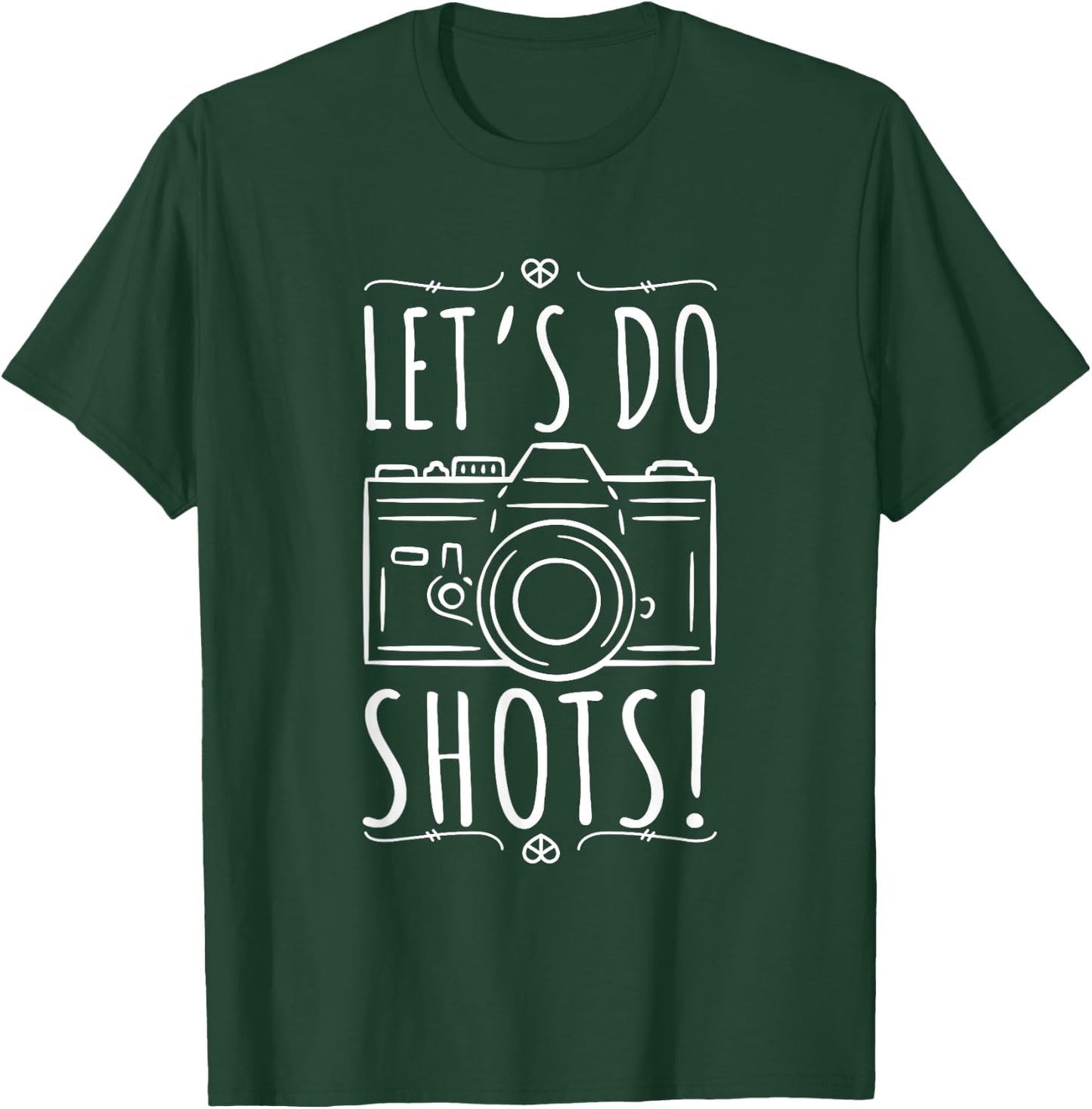 Let's Do Shots Photography Vintage Camera T-Shirt - T-Shirt | Forest