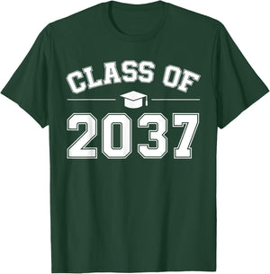 Class of 2037 Grow With Me First Day of School Graduation T-Shirt - T-Shirt | Forest