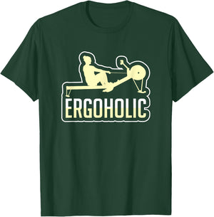 Rowing Machine Exercise Erg Workout Fitness Funny Ergometer T-Shirt - T-Shirt | Forest