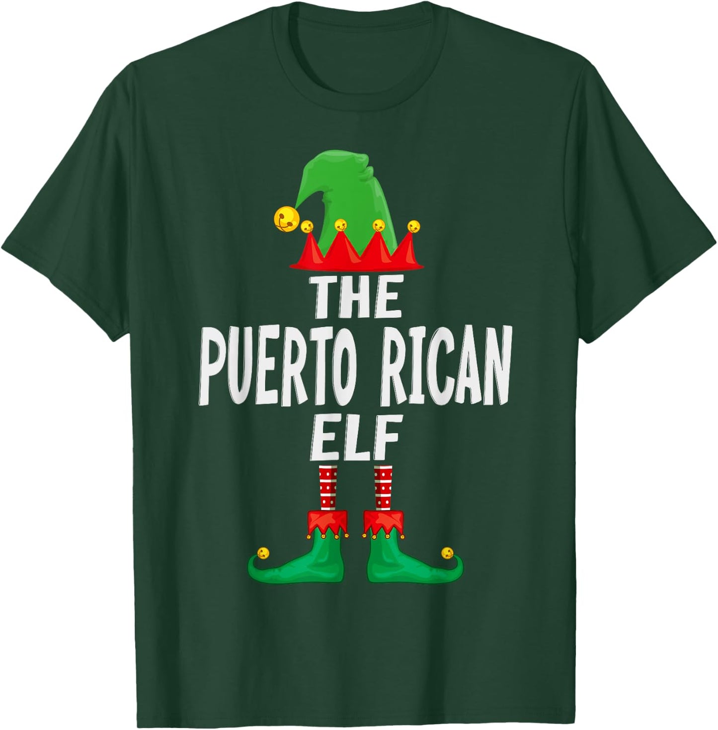 The Puerto Rican Elf Matching Family Christmas T-Shirt - T-Shirt | Forest