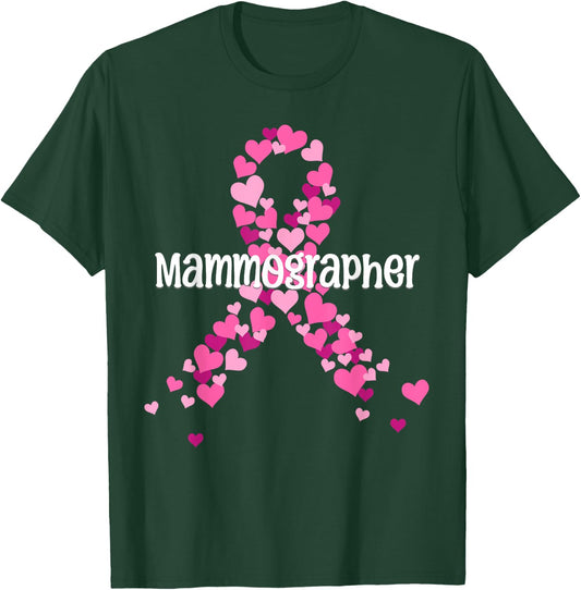 Mammographer Pink Ribbon T-Shirt - T-Shirt | Forest