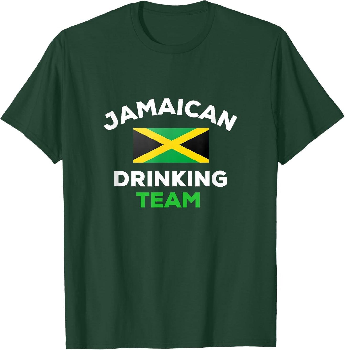 Jamaica Drinking Team Funny Jamaican Flag Beer Party T-Shirt - T-Shirt | Forest
