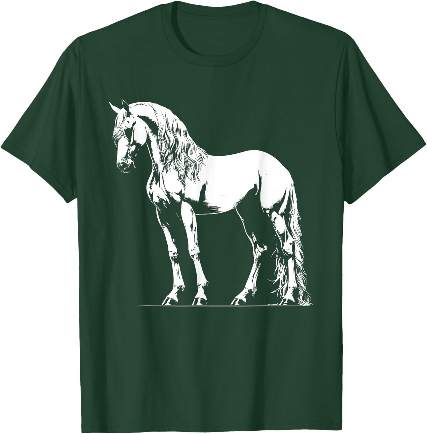 Horse Dad Mom Lover - Monochromatic Andalusian T-Shirt - T-Shirt | Forest