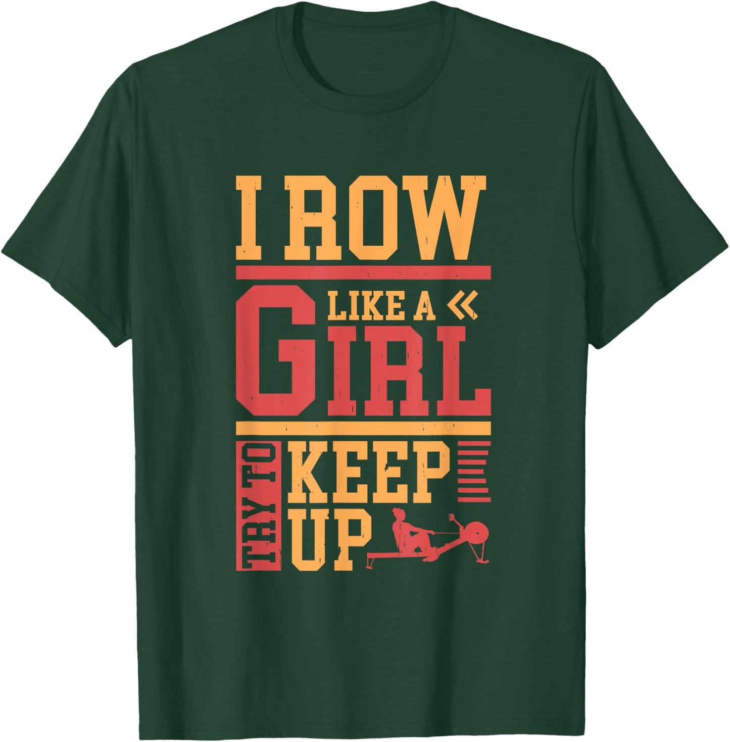 Rowing Machine Indoor Rower Exercise Erg Workotu Ergometer T-Shirt - T-Shirt | Forest