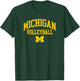 University of Michigan Wolverines U of M Volleyball T-Shirt - T-Shirt | Forest