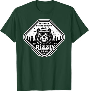 Funny Neighborhood Rizzly Bear Meme T-Shirt - T-Shirt | Forest