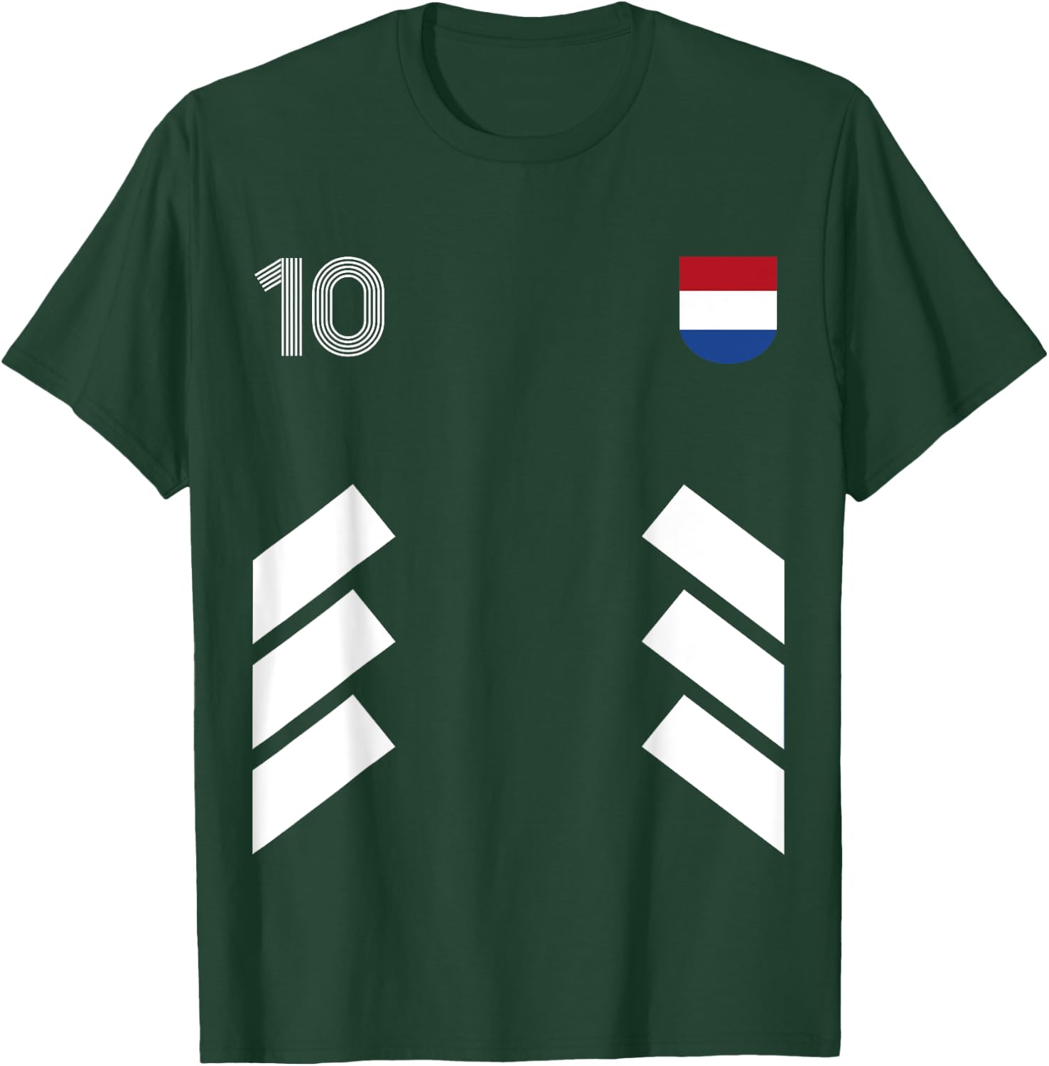Retro10 Netherlands Football Soccer Netherlands Flag T-Shirt - T-Shirt | Forest