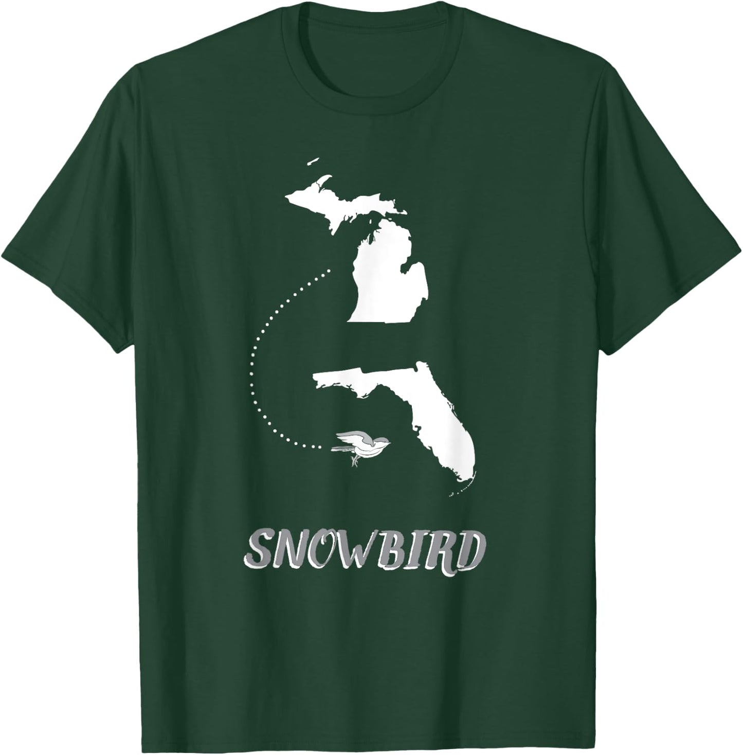 Michigan Florida Snow Bird Gift - MI Summer FL Winter Men Women Girls Kids T-Shirt - T-Shirt | Forest