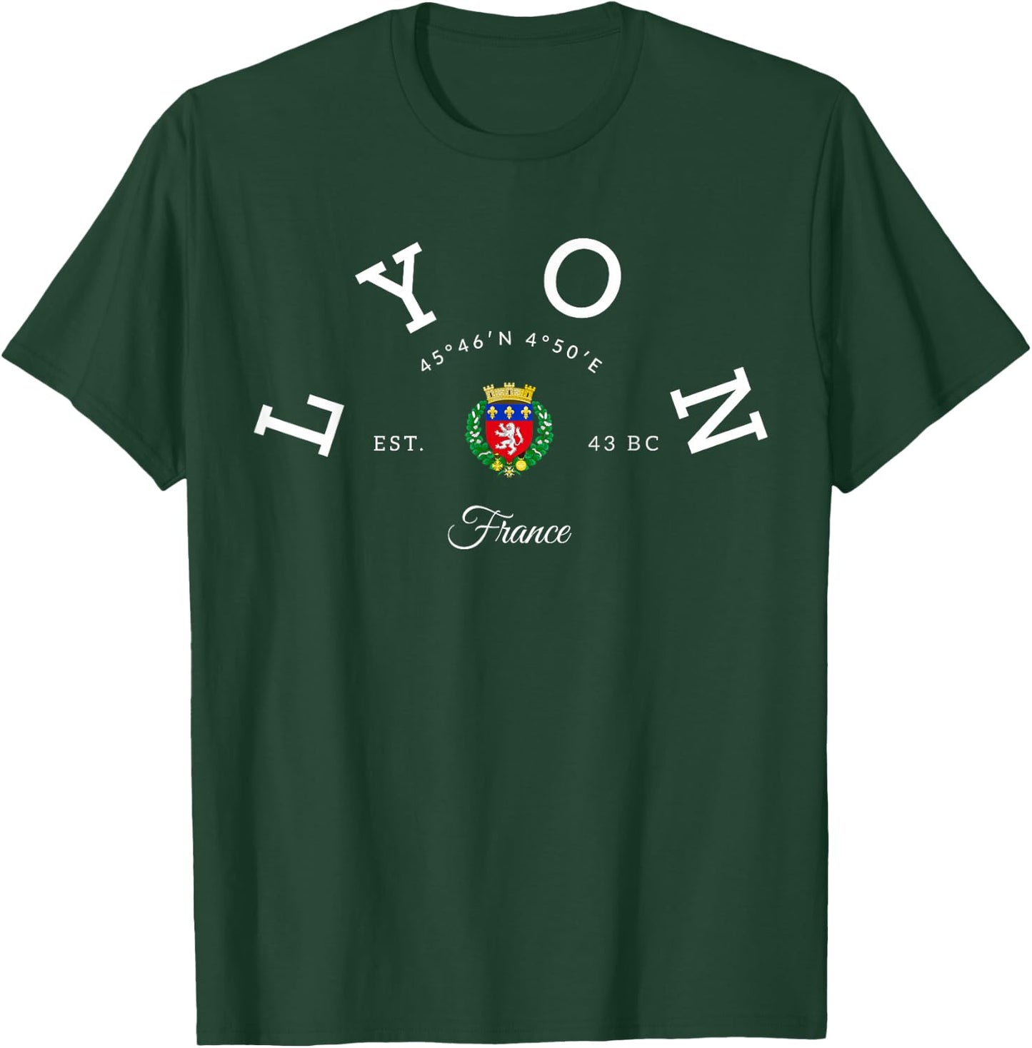Lyon France Souvenir Lyon gift Travel To France T-Shirt - T-Shirt | Forest