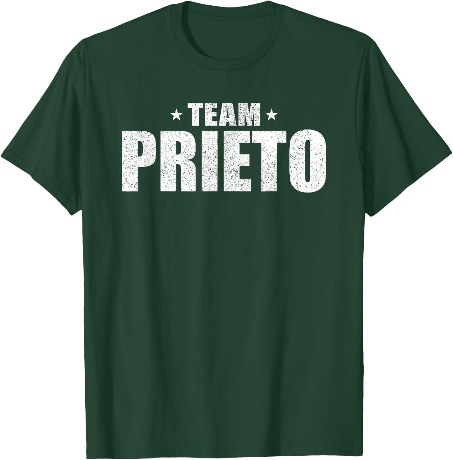 Prieto Surname Team Costume Retro Hispanic Spanish Family T-Shirt - T-Shirt | Forest