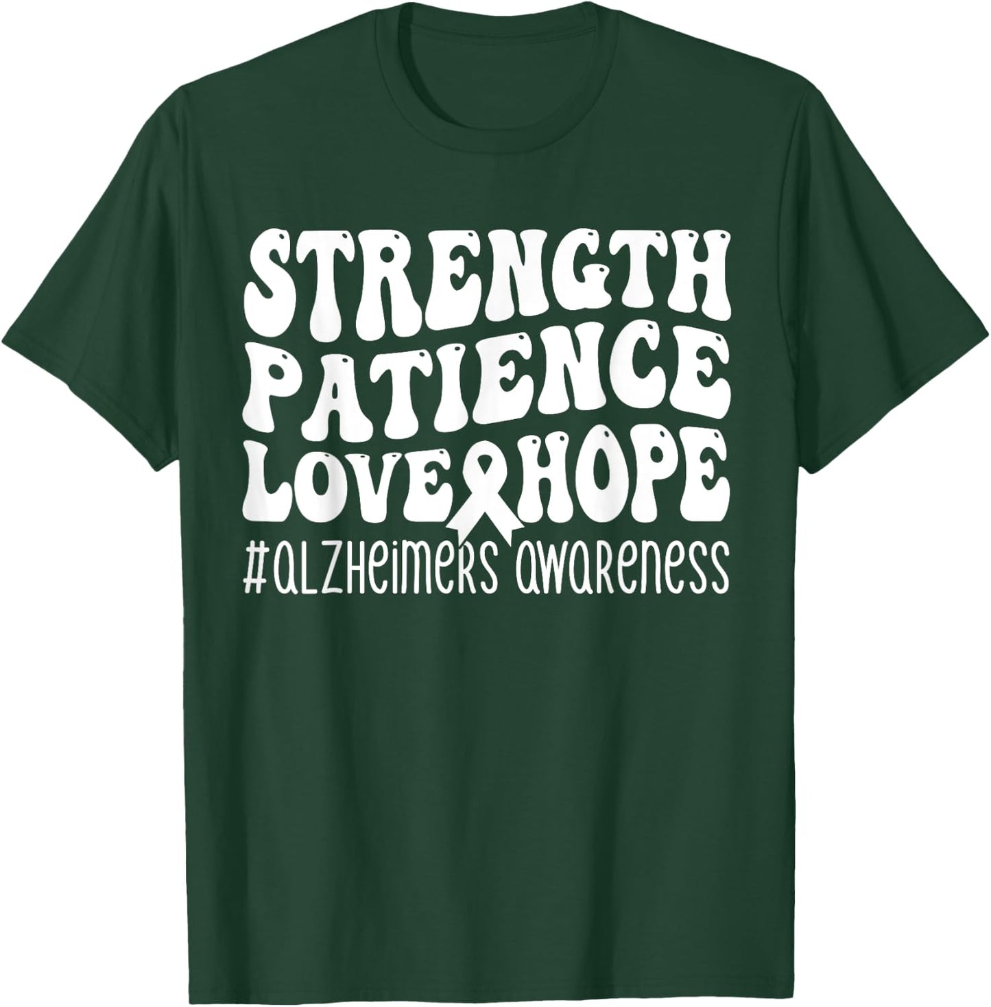 End Alz Alzheimers Walk Strength Patience Love Hope Purple T-Shirt - T-Shirt | Forest
