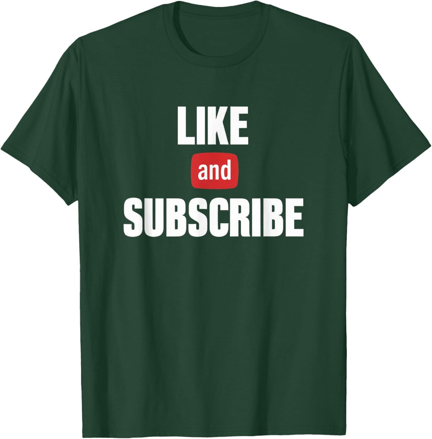Like and subscribe text T-Shirt - T-Shirt | Forest