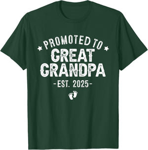 SOMMAS PREGNANCY ANNOUNCEMENT 1st Time Great Grandpa Est 2025 New First Great Grandpa 2025 , Small, Black T-Shirt - T-Shirt | Forest
