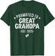 SOMMAS PREGNANCY ANNOUNCEMENT 1st Time Great Grandpa Est 2025 New First Great Grandpa 2025 , Small, Black T-Shirt - T-Shirt | Forest