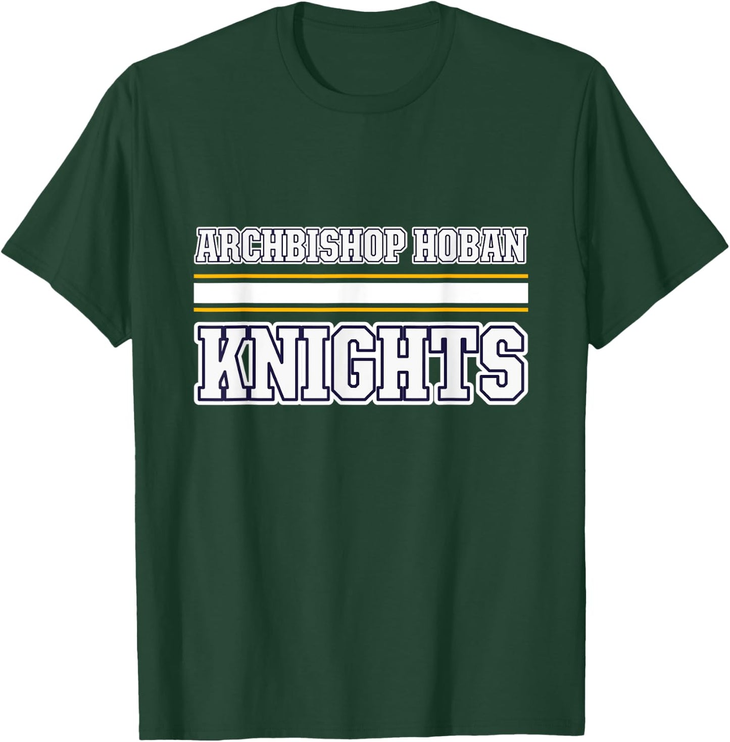 Archbishop Hoban Knights Horizontal Stripes T-Shirt - T-Shirt | Forest