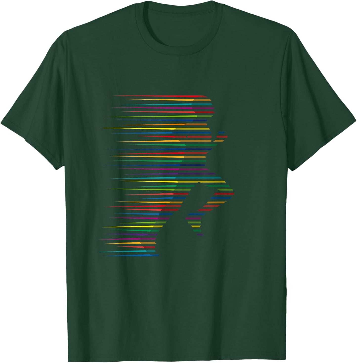 Running Jogging Gym Marathon Abstract Cool Art T-Shirt - T-Shirt | Forest