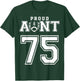Custom Proud Football Aunt Number 75 Personalized T-Shirt - T-Shirt | Forest