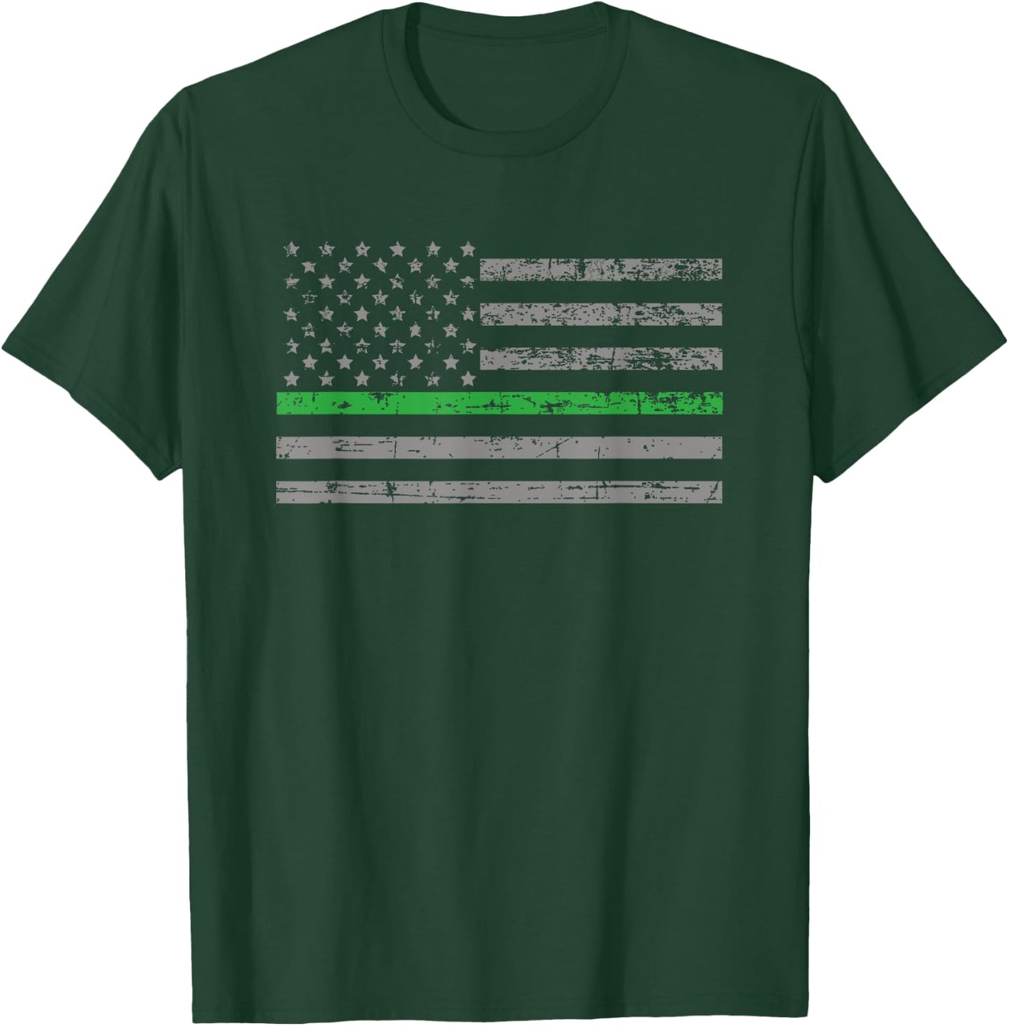 Conservation Officer Thin Green Line Flag Gift T-Shirt - T-Shirt | Forest