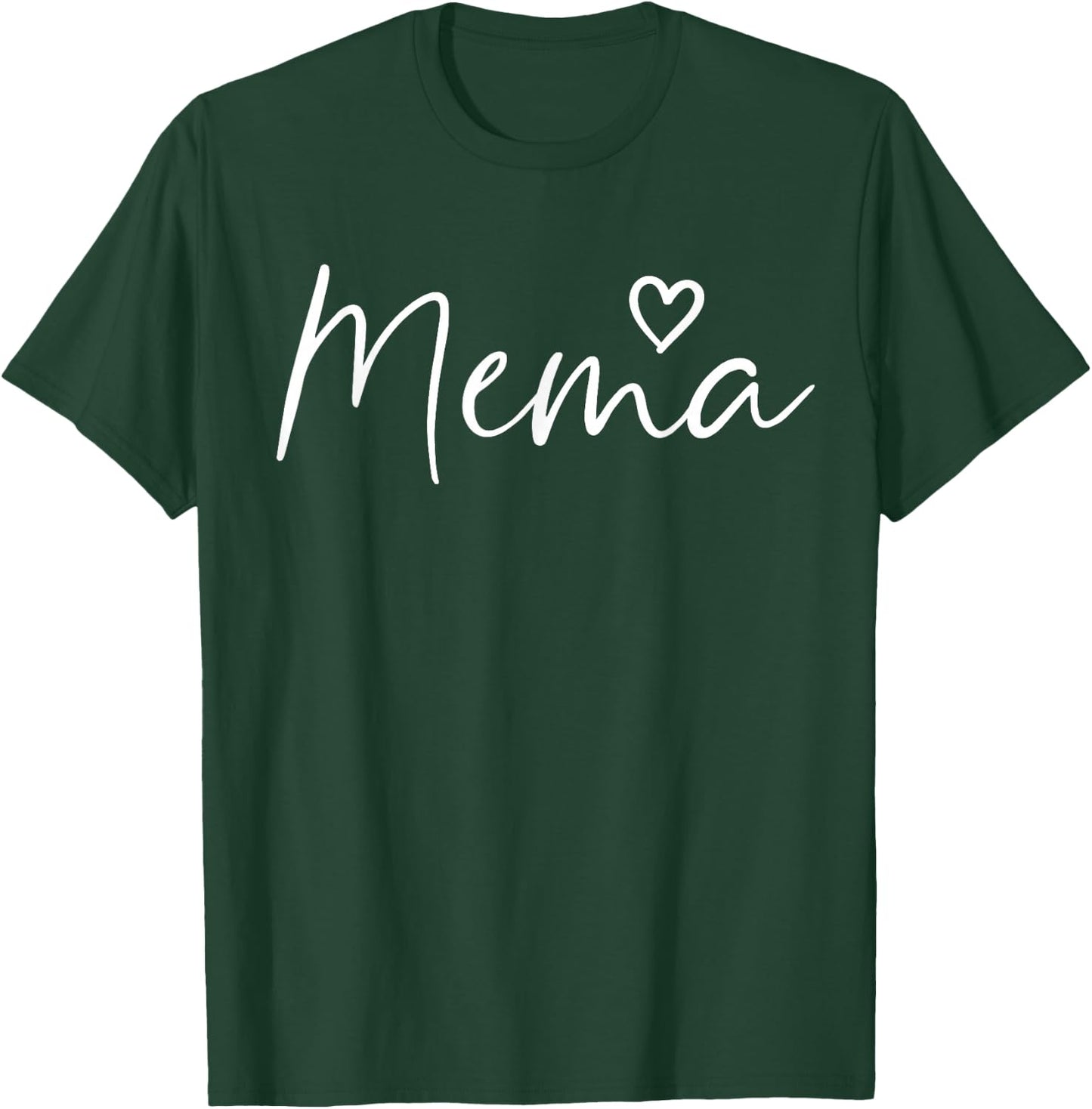 Mema Gifts Grandma Heart Mother's Day Mema T-Shirt - T-Shirt | Forest