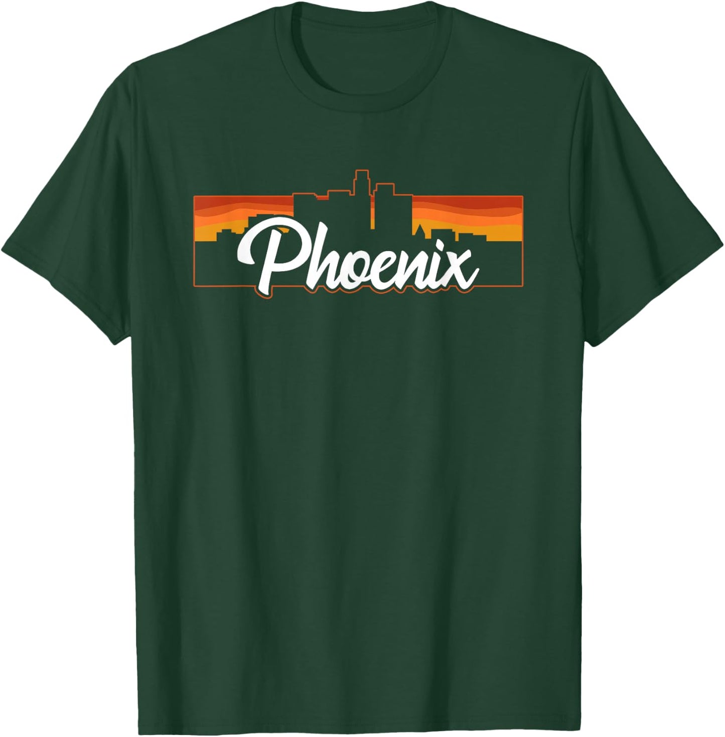 Vintage Style Retro Phoenix Arizona Sunset Skyline T-Shirt - T-Shirt | Forest