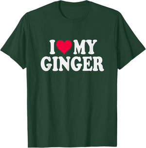 I Love My Ginger Red Headed Person Heart T-Shirt - T-Shirt | Forest