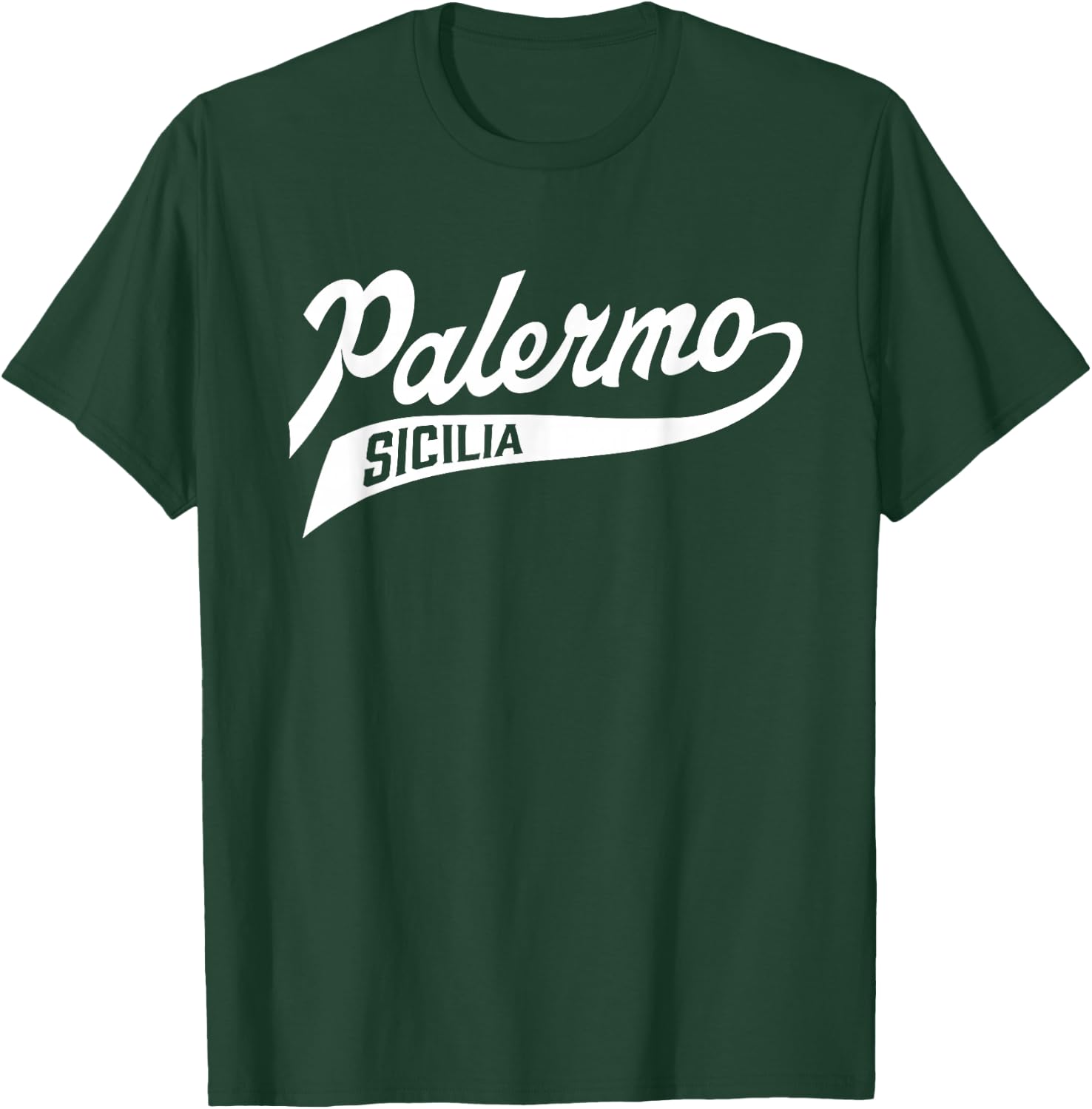 Sicilian Pride - Palermo Sicily Baseball Script T-Shirt - T-Shirt | Forest