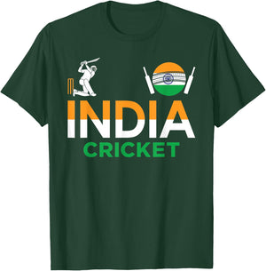 India Cricket Flag For Lovers Of Cricket Game Cricketers , Small, Black T-Shirt - T-Shirt | Forest