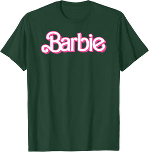 Barbie Retro Pink and White Logo T-Shirt - T-Shirt | Forest