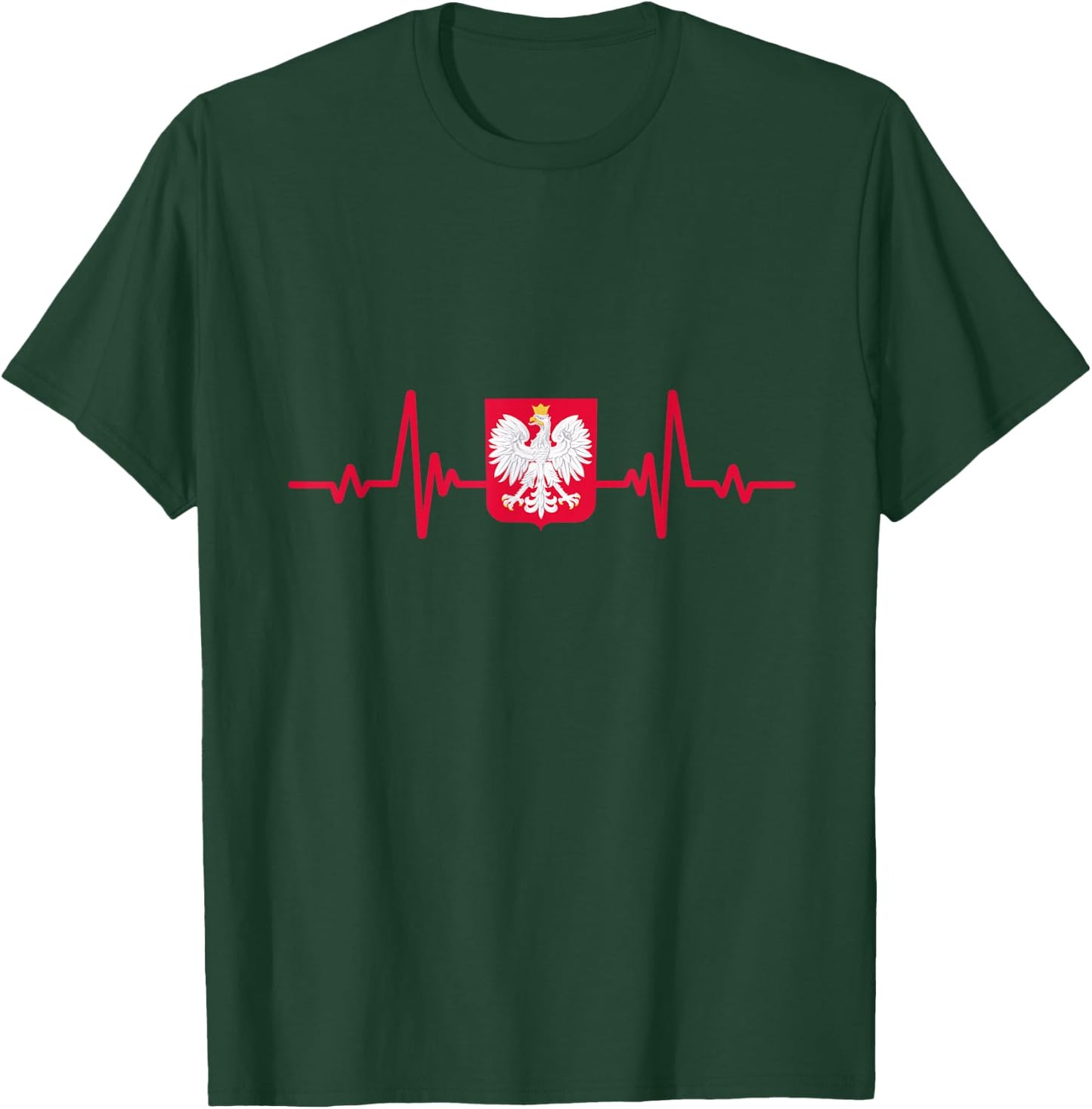 Poland in heart Polish Roots Polska T-Shirt - T-Shirt | Forest