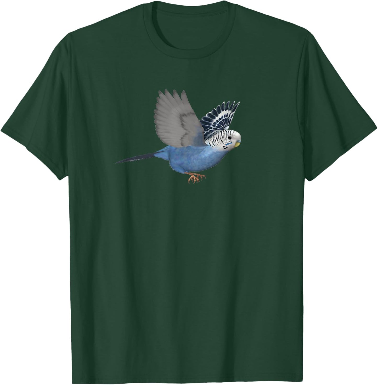 Flying Budgerigar Blue Budgie Parakeet Pet Bird Lover Gift T-Shirt - T-Shirt | Forest
