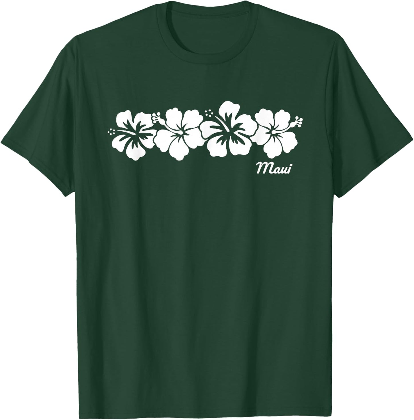 Maui Hawaii Hibiscus Flower Vacation Souvenir T-Shirt - T-Shirt | Forest