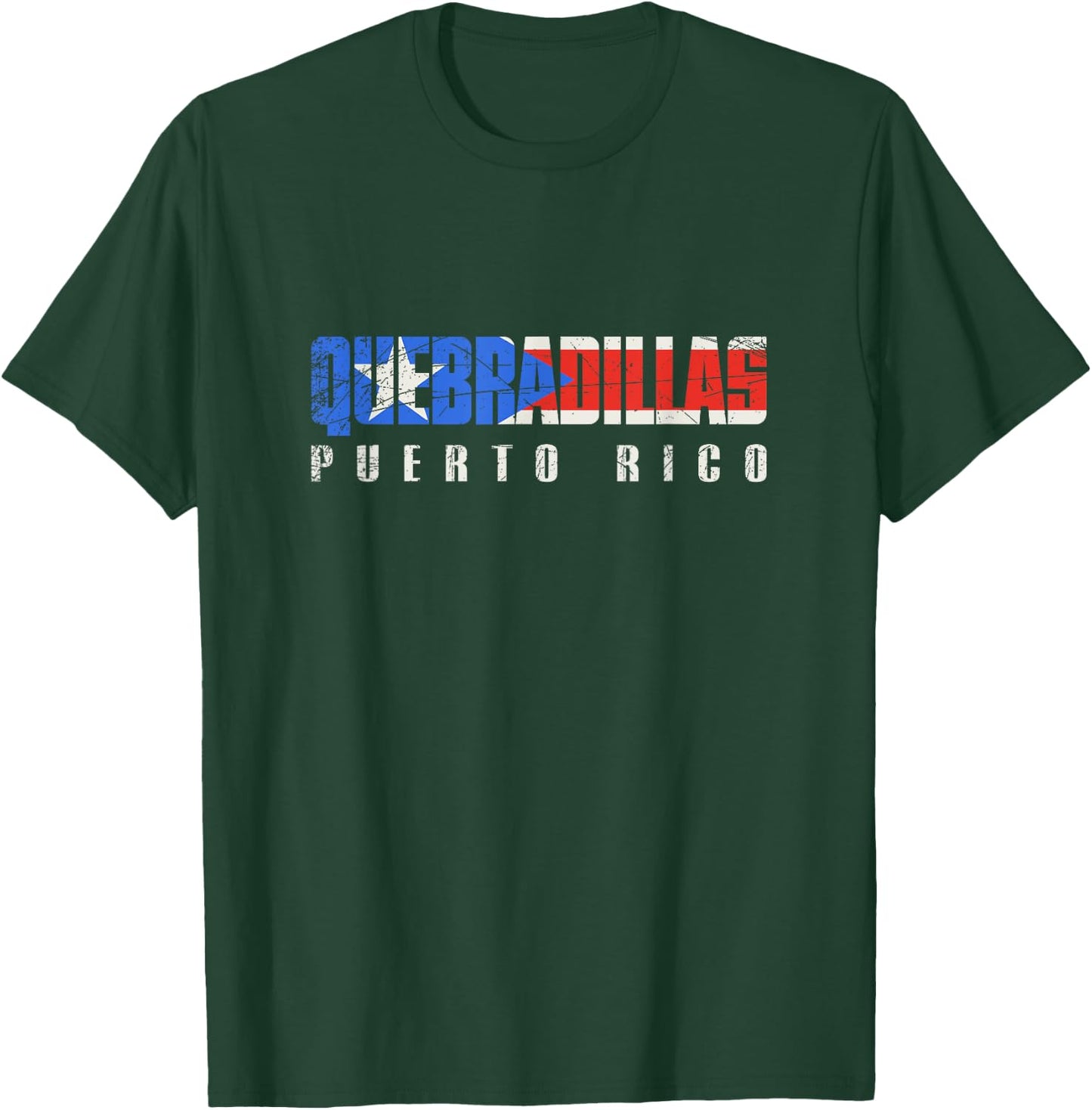 Puerto Rican flag Quebradillas Puerto Rico T-Shirt - T-Shirt | Forest