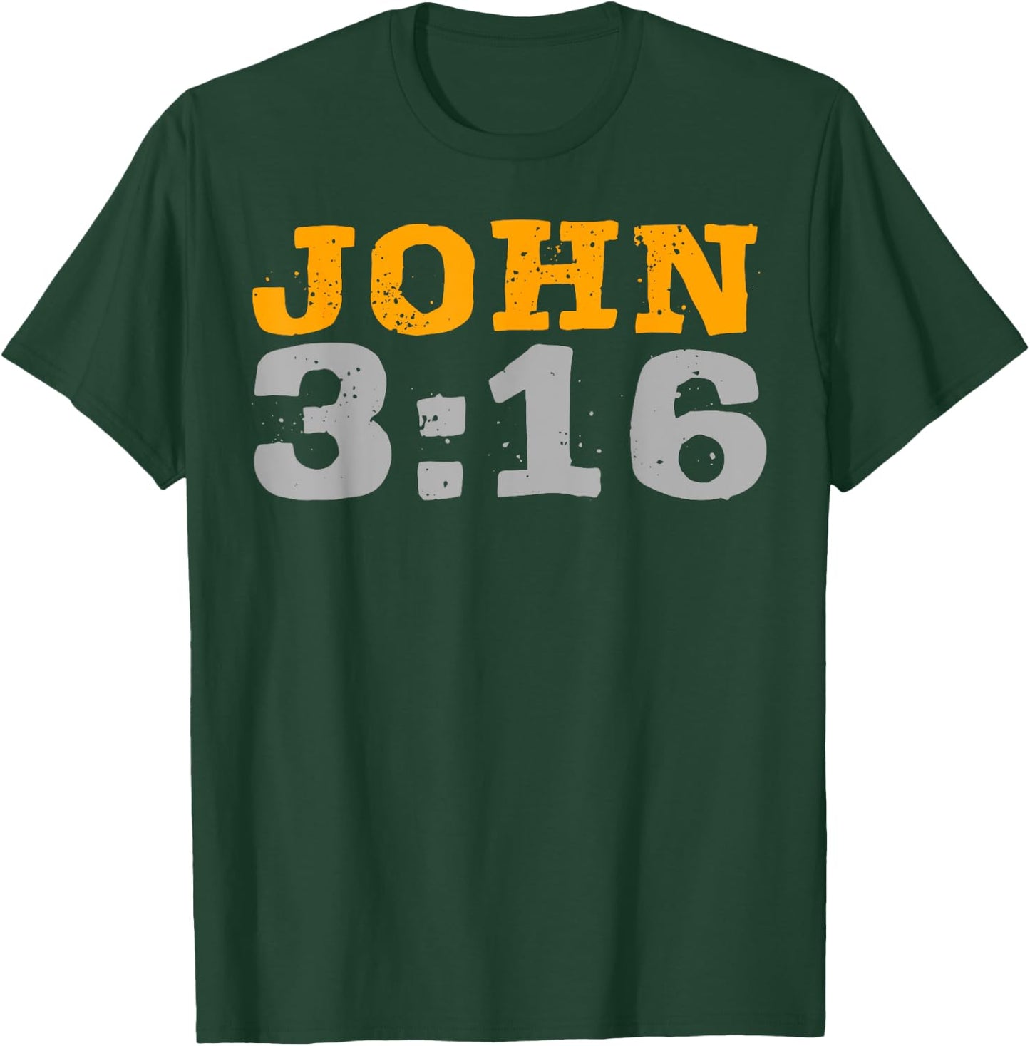 John 3:16 Bible Verse Religious Christian Faith T-Shirt - T-Shirt | Forest