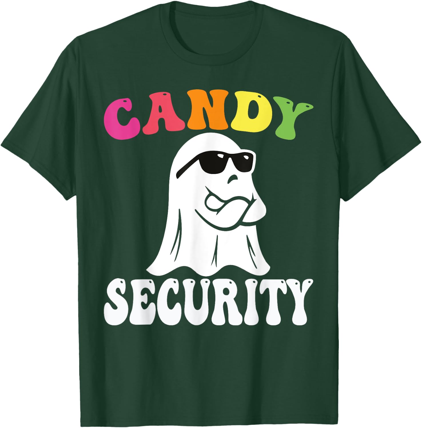 Funny Ghost Candy Security Halloween Costume Halloween Candy T-Shirt - T-Shirt | Forest