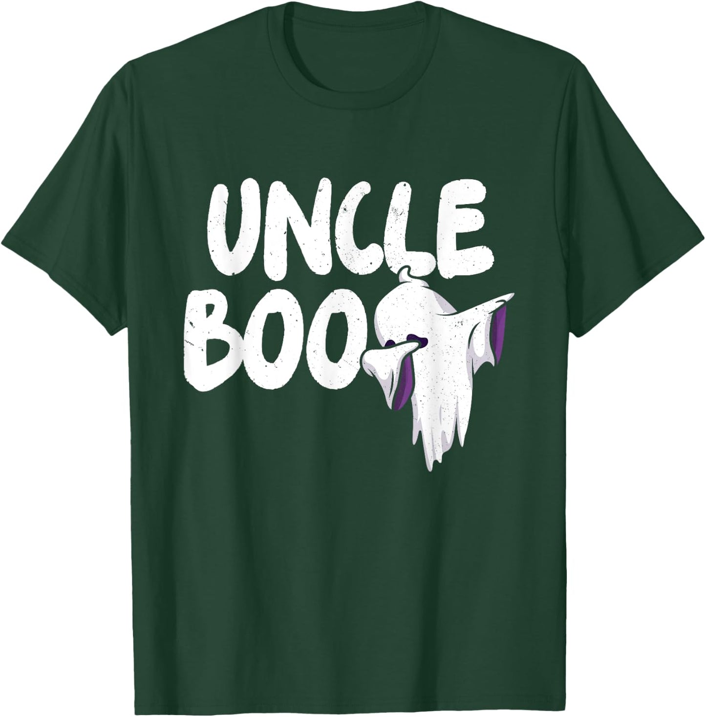 Uncle Boo Ghost Halloween Family Matching Spooky Dad Grandpa T-Shirt - T-Shirt | Forest