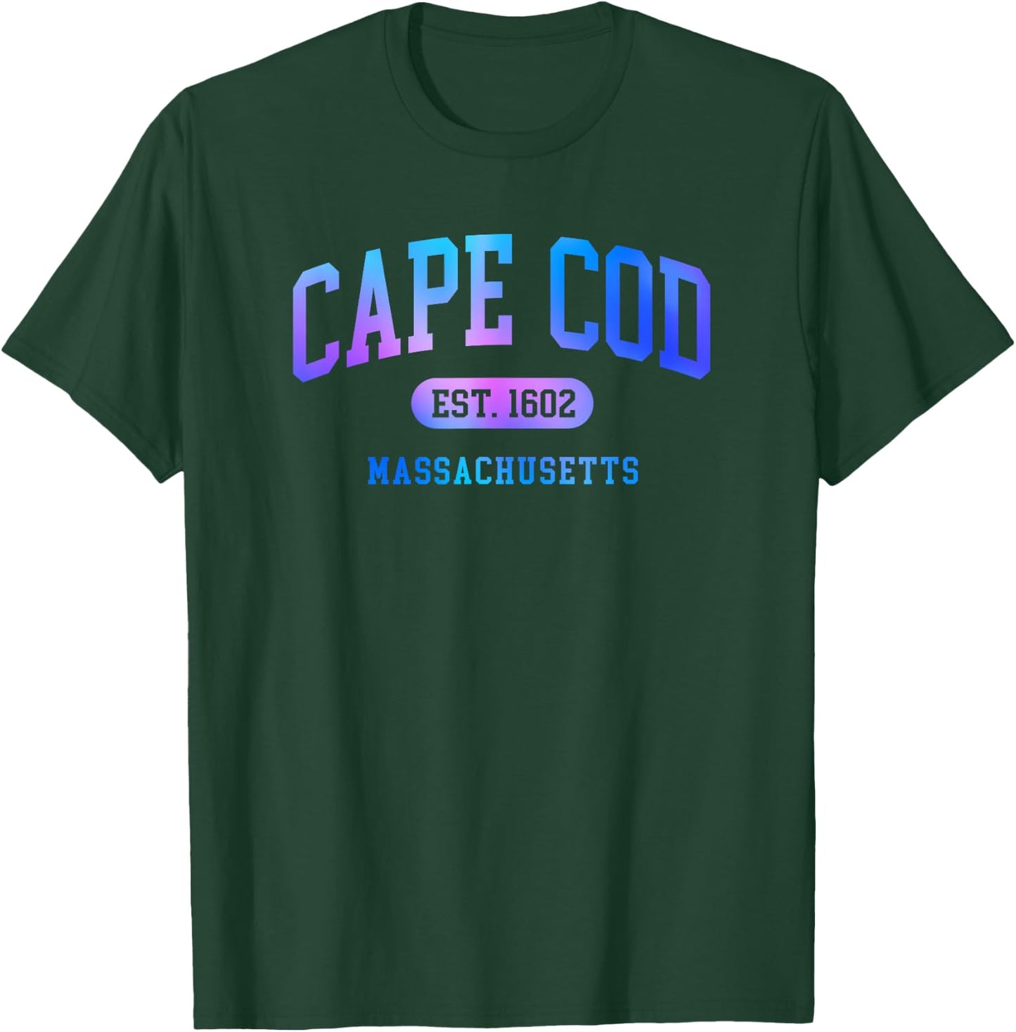 Cape Cod Massachusetts Preppy Throwback Boys Girls Souvenir T-Shirt - T-Shirt | Forest