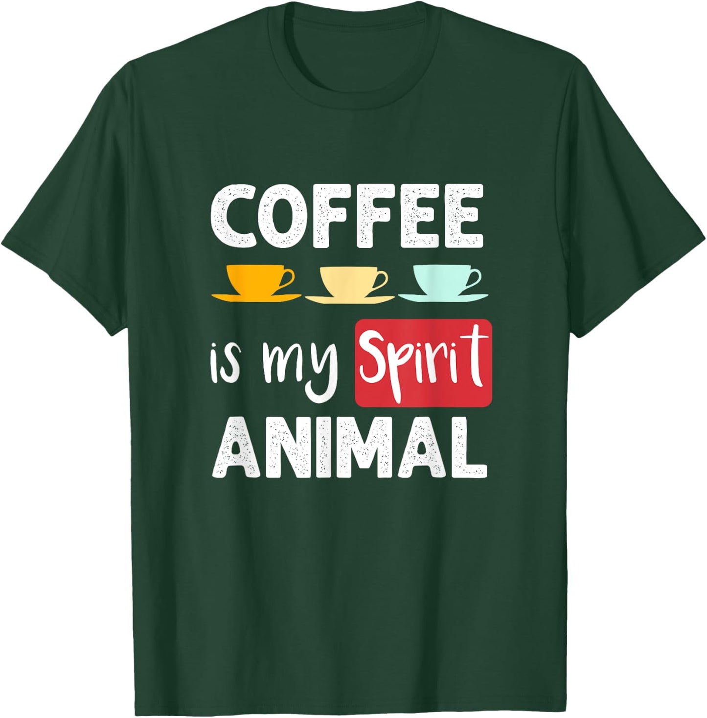 Vintage Coffee is My Spirit Animal T-Shirt - T-Shirt | Forest