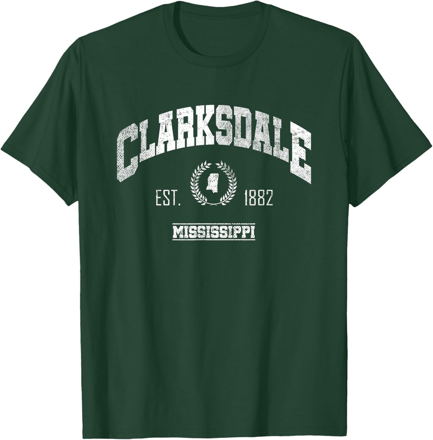 Clarksdale MS | Mississippi | Vintage Throwback T-Shirt - T-Shirt | Forest
