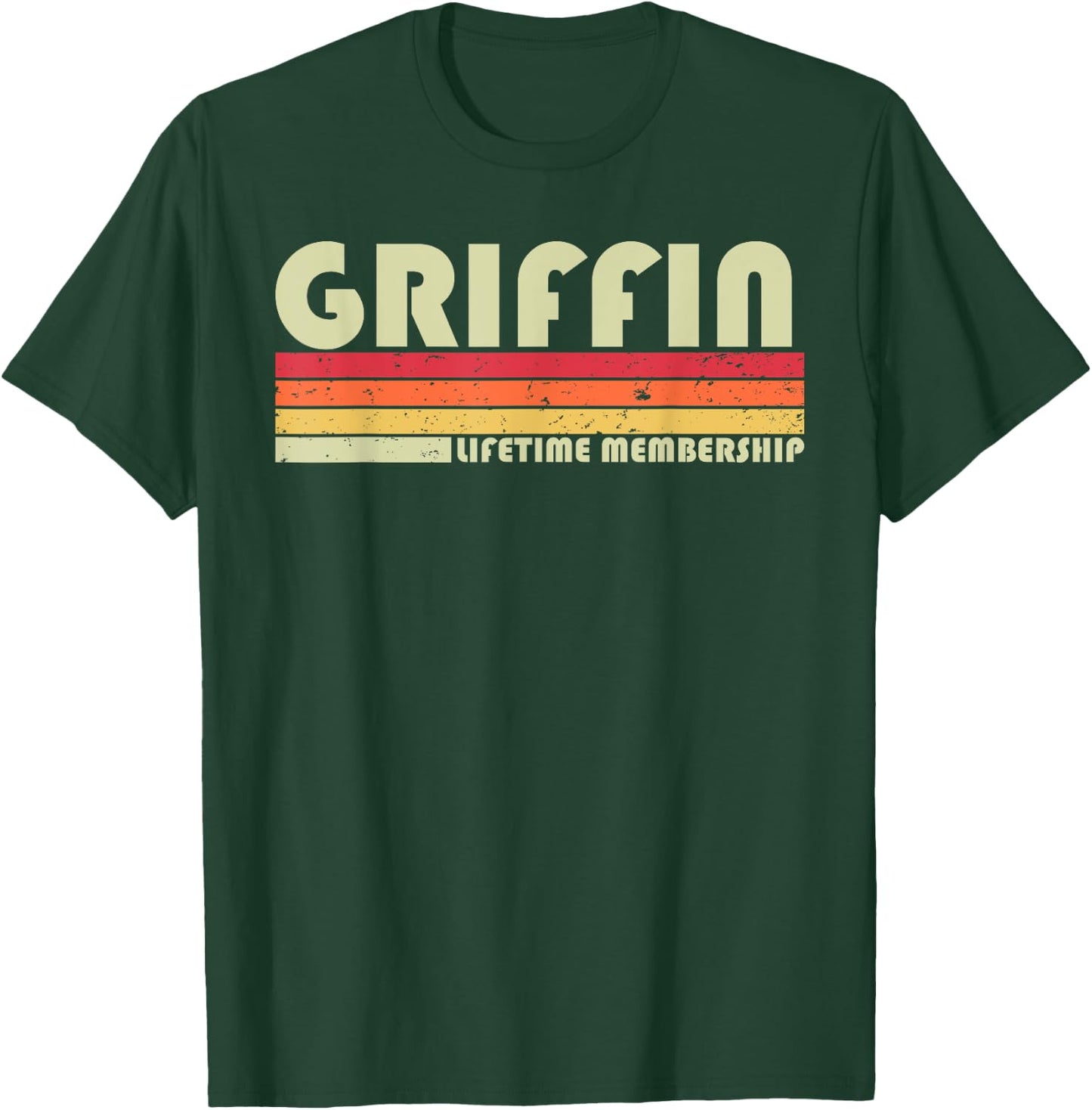 GRIFFIN Surname Funny Retro Vintage 80s 90s Birthday Reunion T-Shirt - T-Shirt | Forest