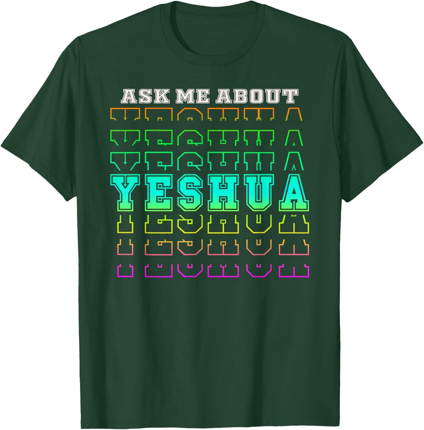 Vintage Messianic Christian | Jesus Hebrew Name Yeshua T-Shirt - T-Shirt | Forest