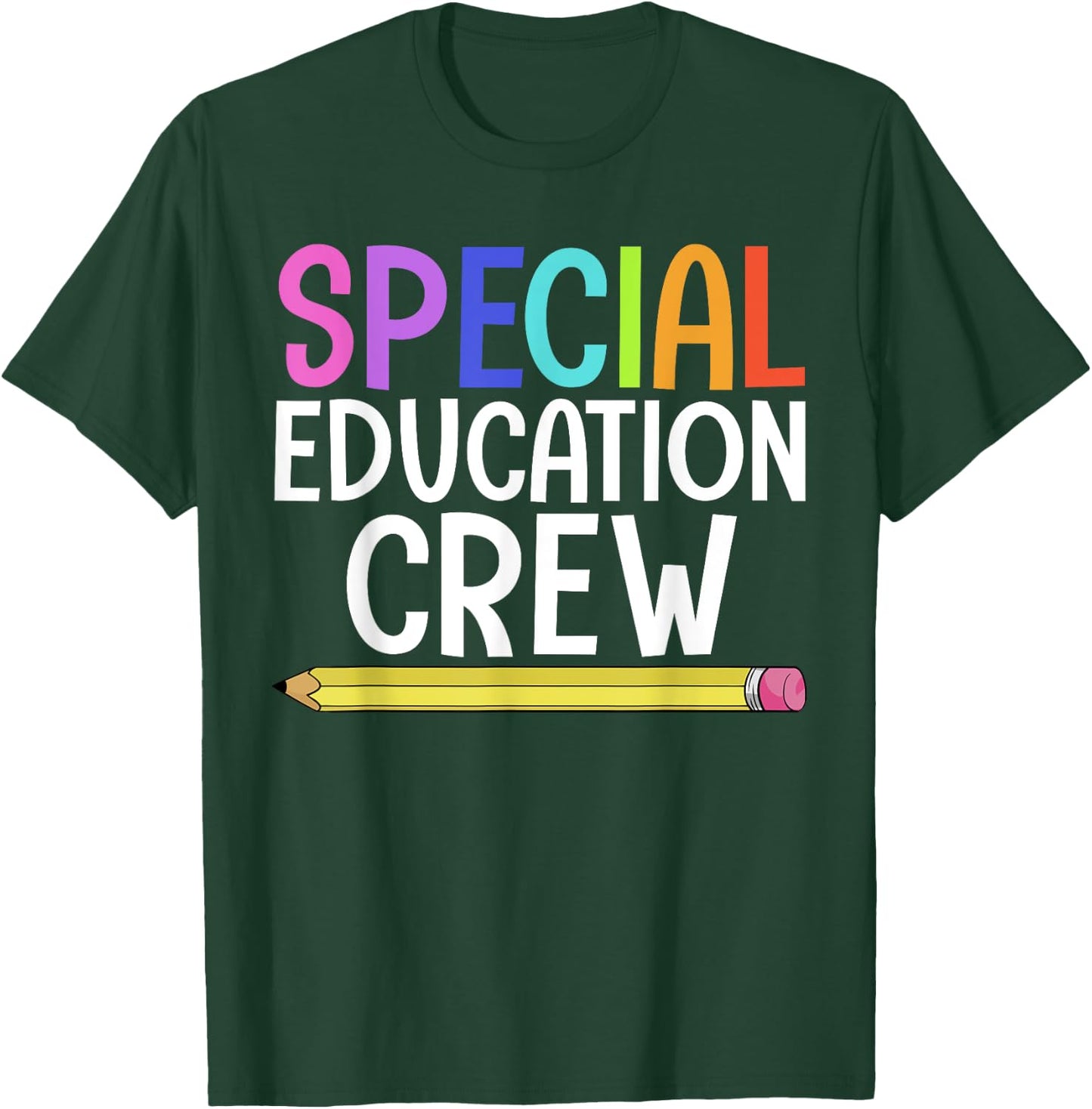 SPED Teacher Art Women IEP Special Education Crew T-Shirt - T-Shirt | Forest