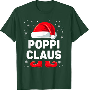 Poppi Claus Christmas Matching Family Group Funny Xmas T-Shirt - T-Shirt | Forest